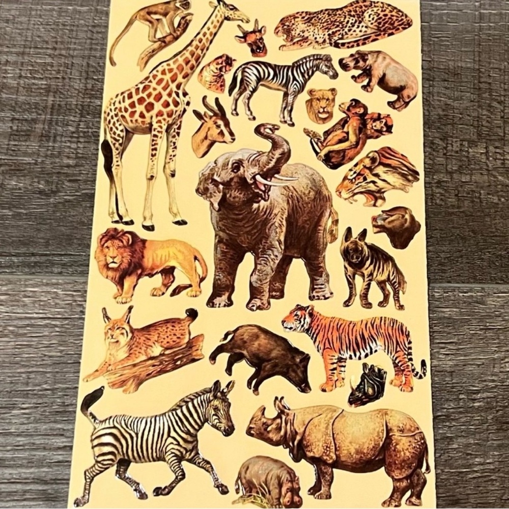💞 New Safari Animal Scrapbook Craft Stickers